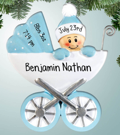 New Baby Boy Ornaments