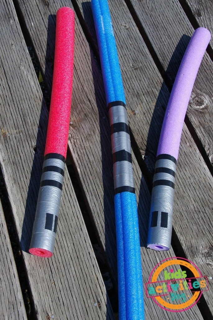 Pool Noodle Lightsabers